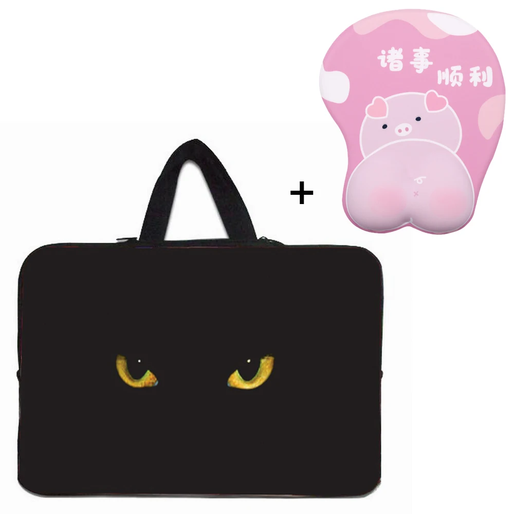 

Viviration Universal 10-17 inch Kawaii Mousepad Gaming Accessories Laptop Neoprene Bag Women Mens Xmas Gift Cases+Wristband Mat