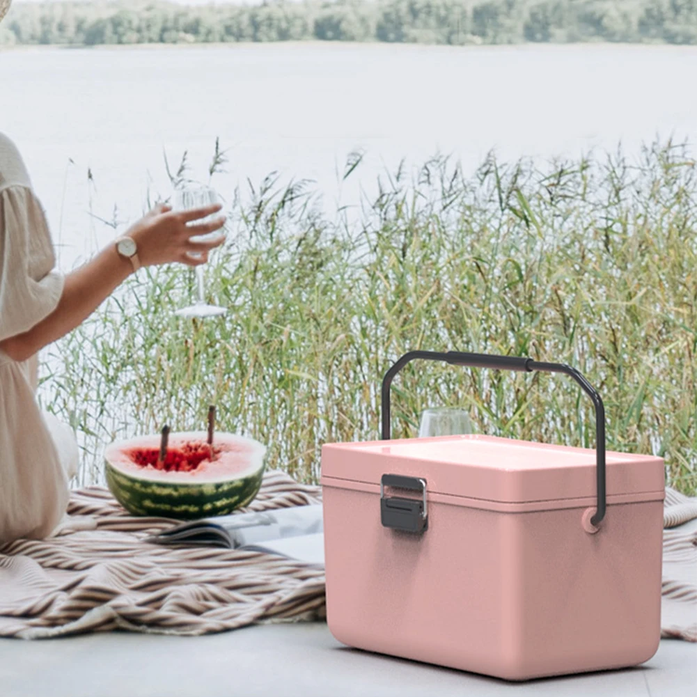 Camping Cooler Ice Chest Box with Heavy Duty Handle Beach Cooler Camping for Beach Picnic Boating Fishing Car