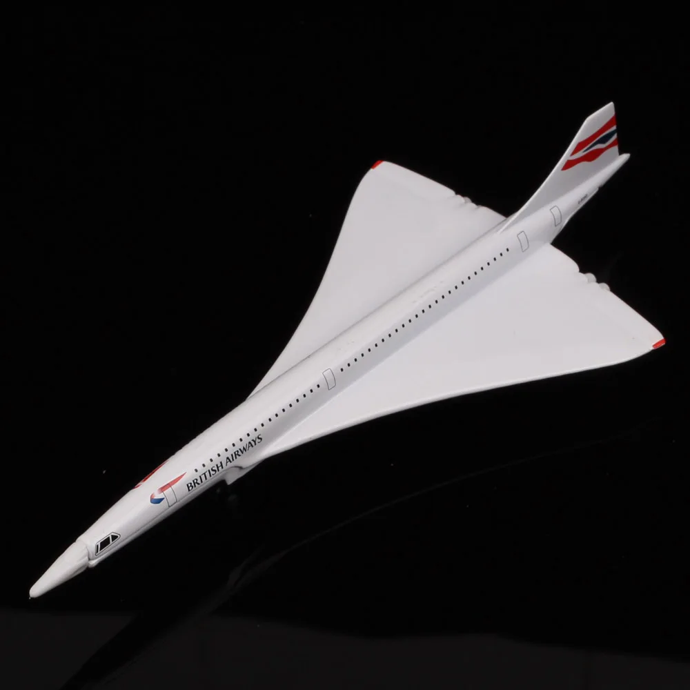 British Airways Concord Interest; a large British Airways desktop model of the Concord, with stan