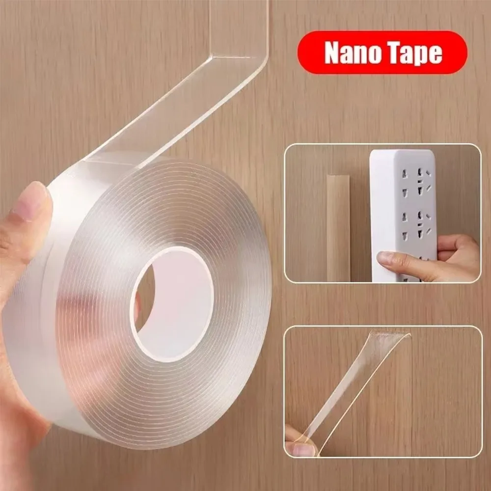 Transparent Double Sided Nano Tape Waterproof Strong Sticky Reusable