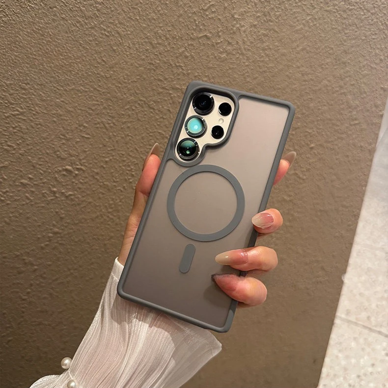 Candy Color Matte Translucent Magnetic Shockproof Phone Case