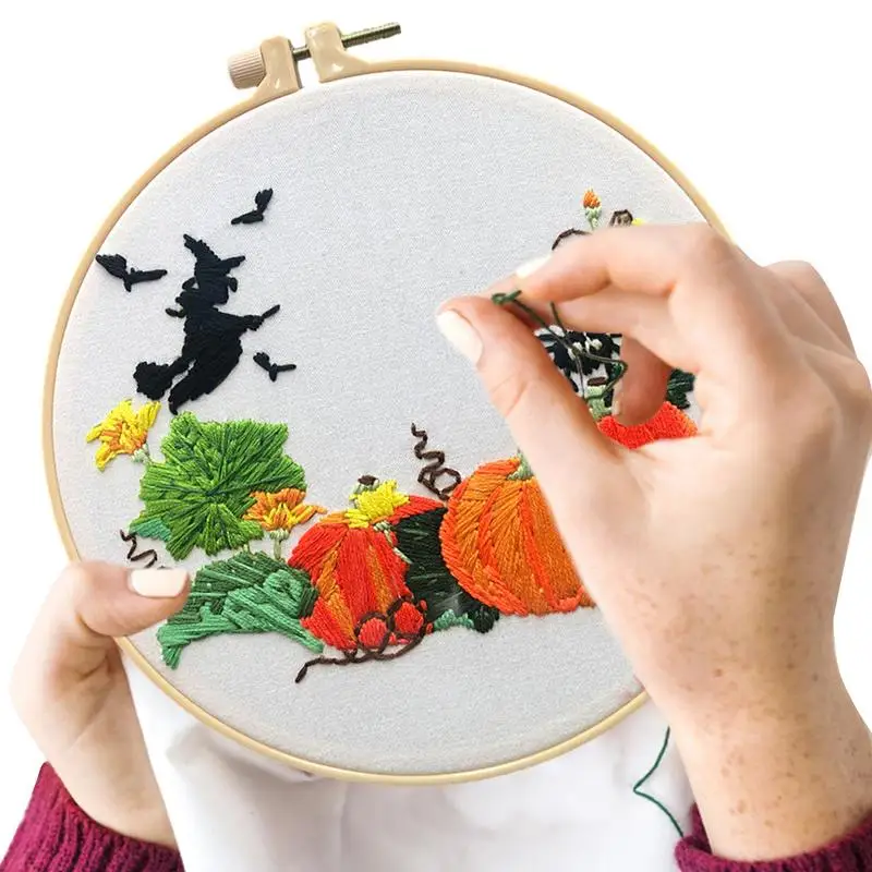 HalloweenEmbroideryKitHalloweenWitchCastleHandCraftsEmbroidery