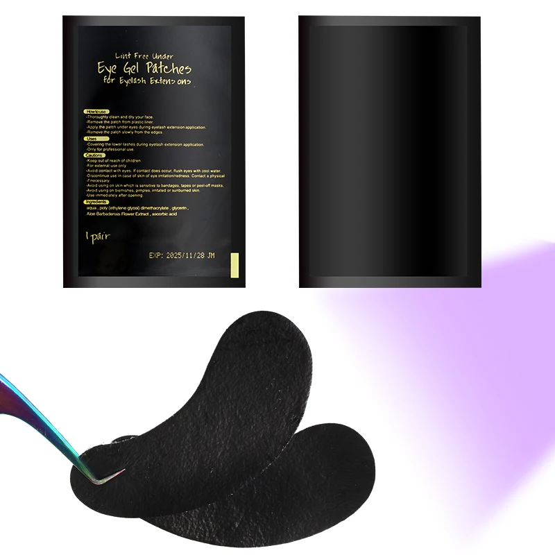 

50 pairs of black eye patches ultra-thin isolation eye patches special under eye patches for eyelash extension supplies
