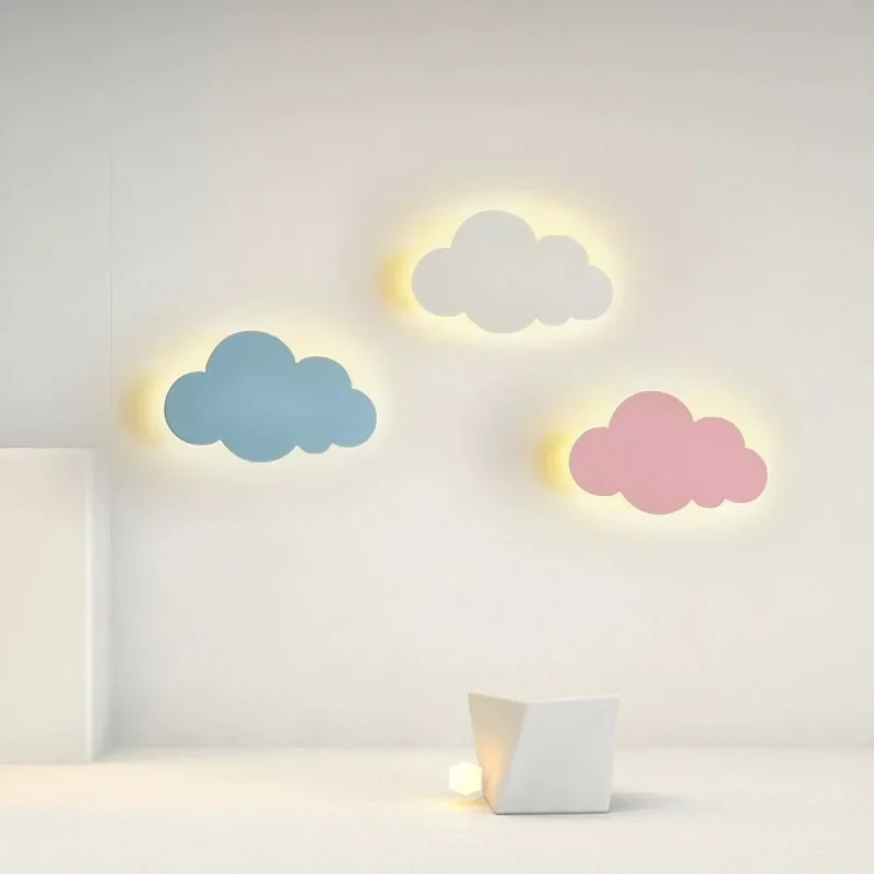 

Morden LED Indoor Wall Lamp Cloud Design Decor Acrylic Wall Lights Nordic Sconce Lamps Kids Bedside Lamps For Children's Bedroom