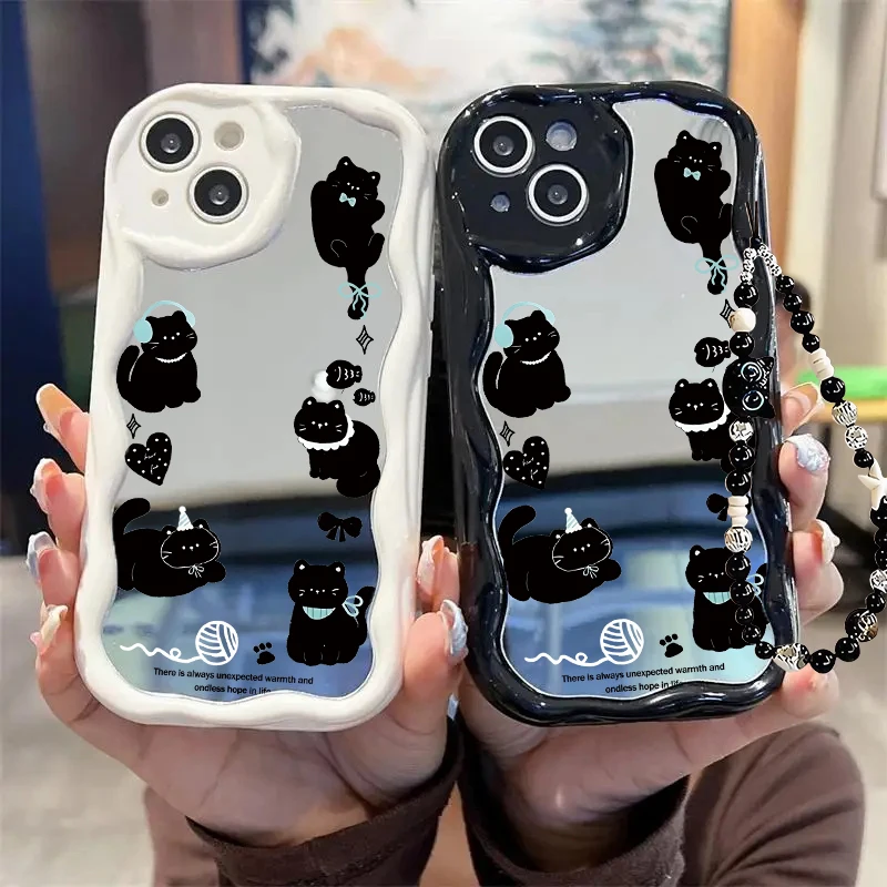 Wavy Edge Bracelet Mirror Phone Case