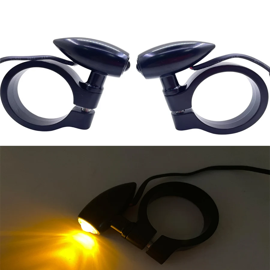 

1 пара, Универсальный светодиодный сигнал поворота для мотоцикла, диаметром 41 мм