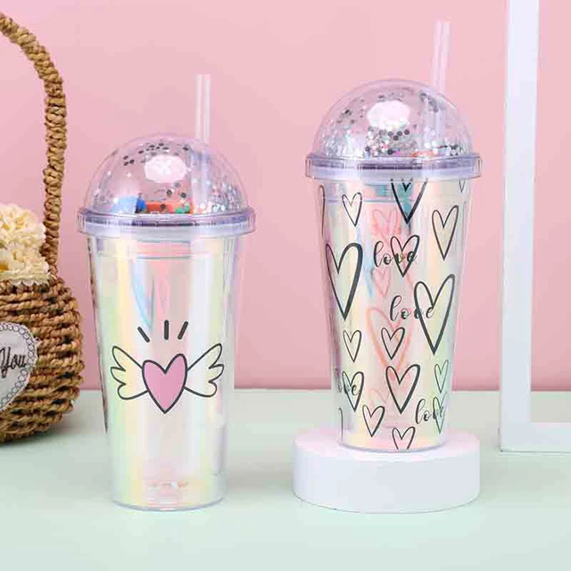 Cute Tumbler With Straw, Travel Sippers