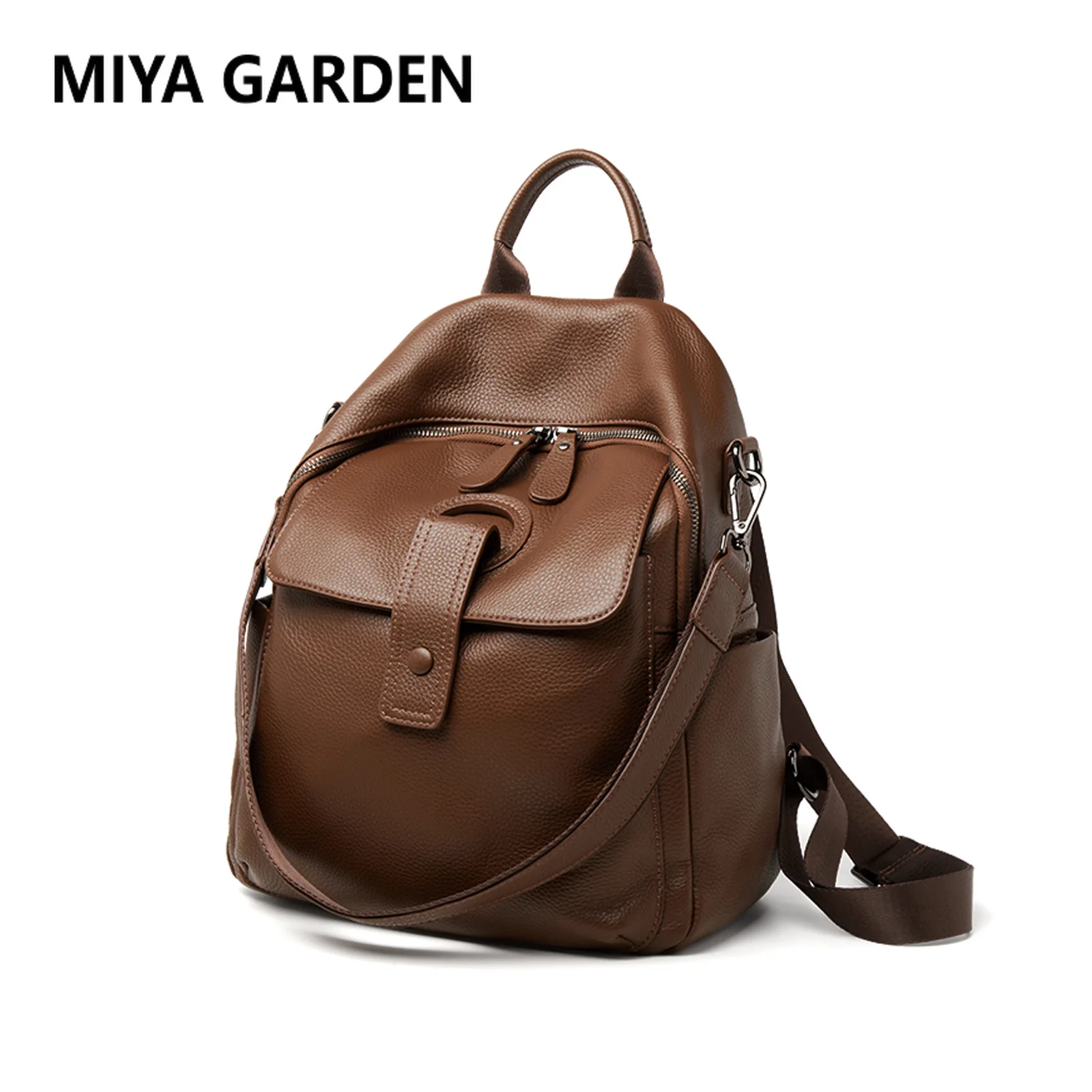 MIYA GARDEN Bags For Women Leather Women's Backpack Classic Men's Backpacks Genuine Travel Handbags Vintage Bag Female Bag