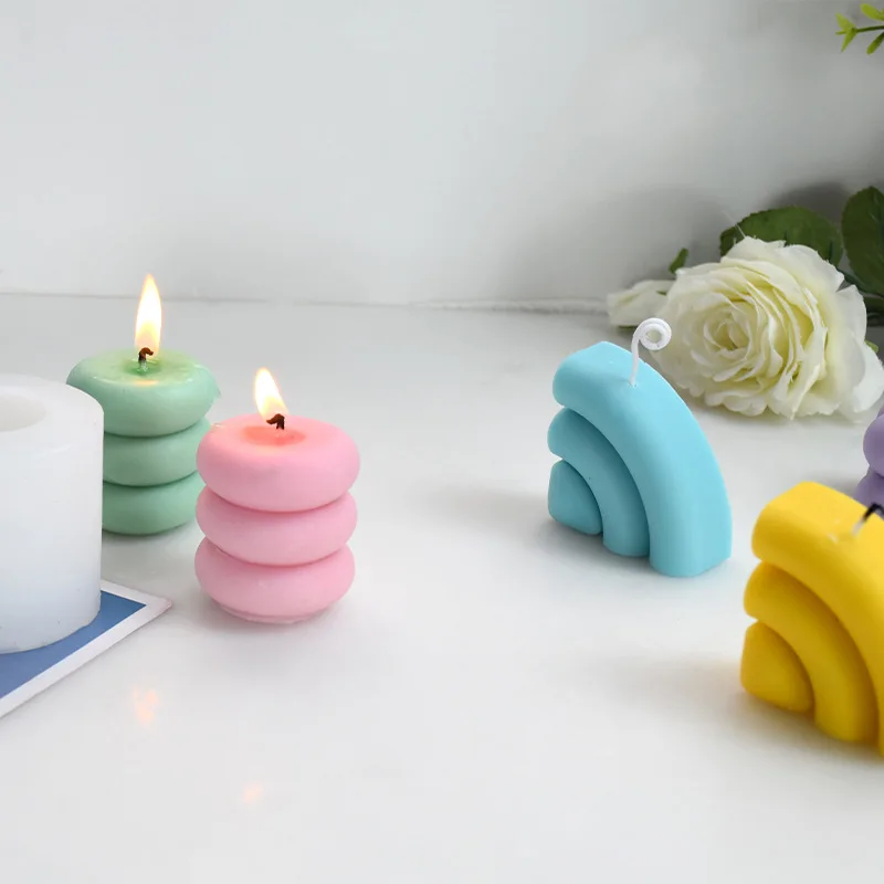 Candle Mold Mould New Plastic Heart Candle Making DIY Pillar Supplies