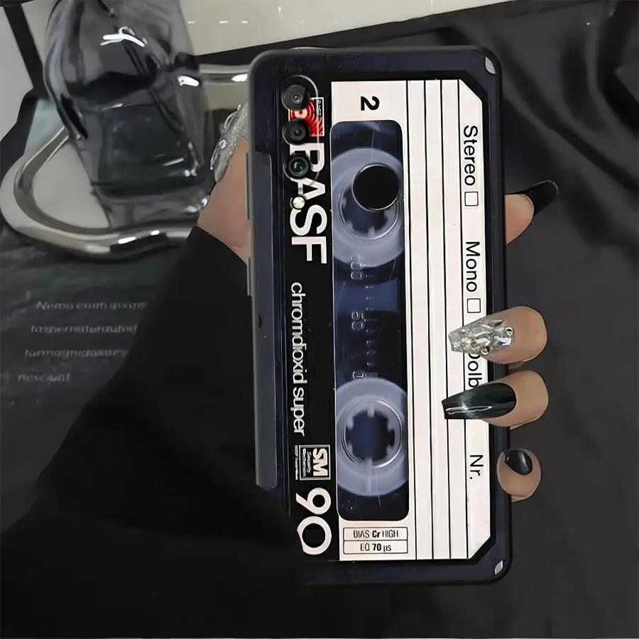 Vintage Cassette Tape Black Soft Shell Case