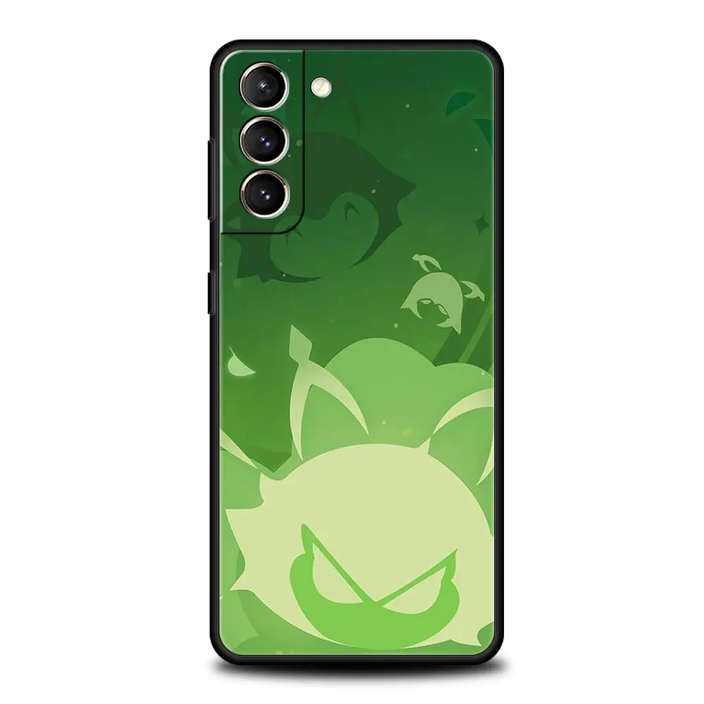 Genshin Impact Logo Black Silicone Phone Case