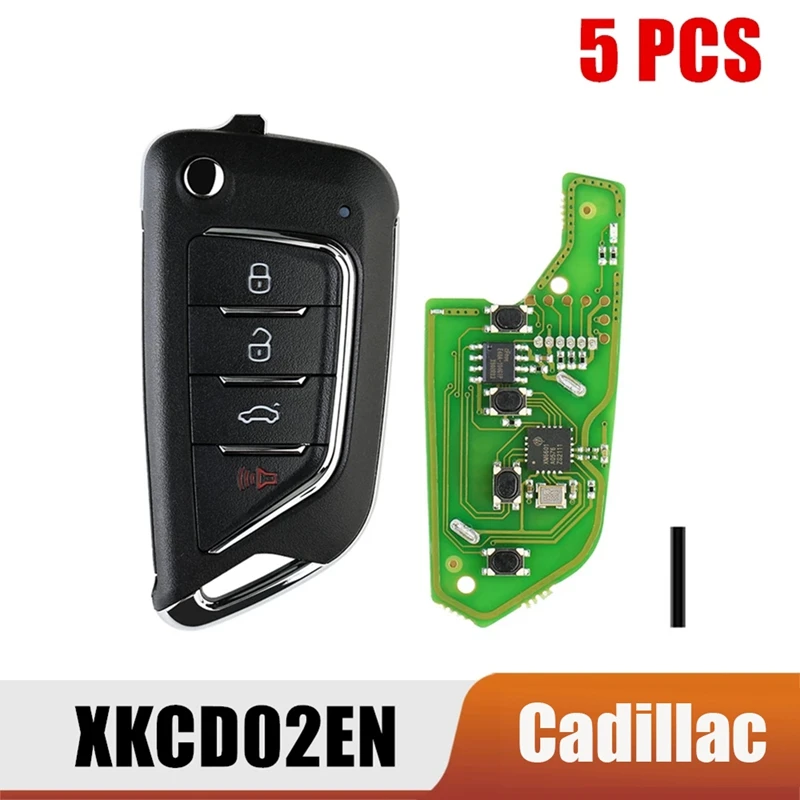 

Xhorse XKCD02EN Universal Wire Remote Key Fob Flip 4 Button For Cadillac Style For VVDI Key Tool 5Pcs/Lot