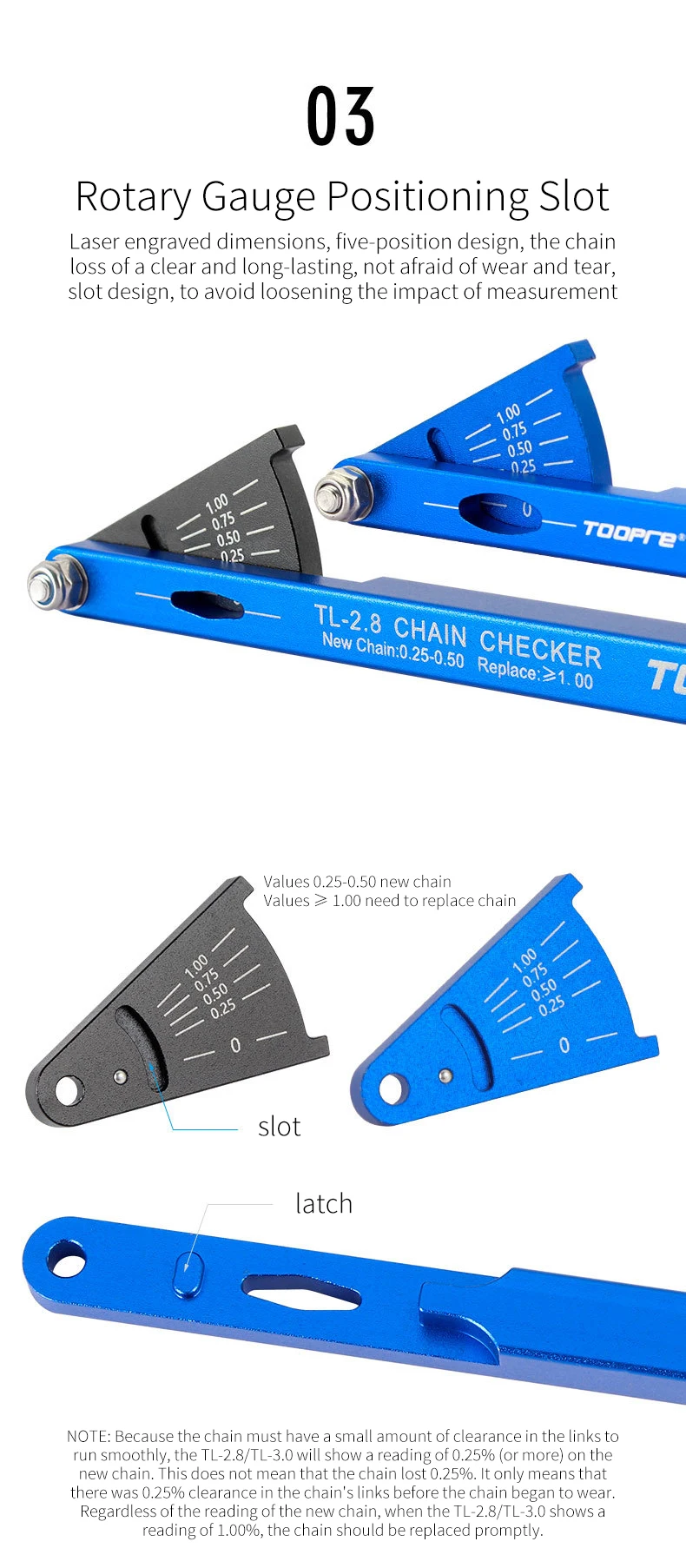TOOPRE Bicycle Chain Wear Measuring Device - Detail 5