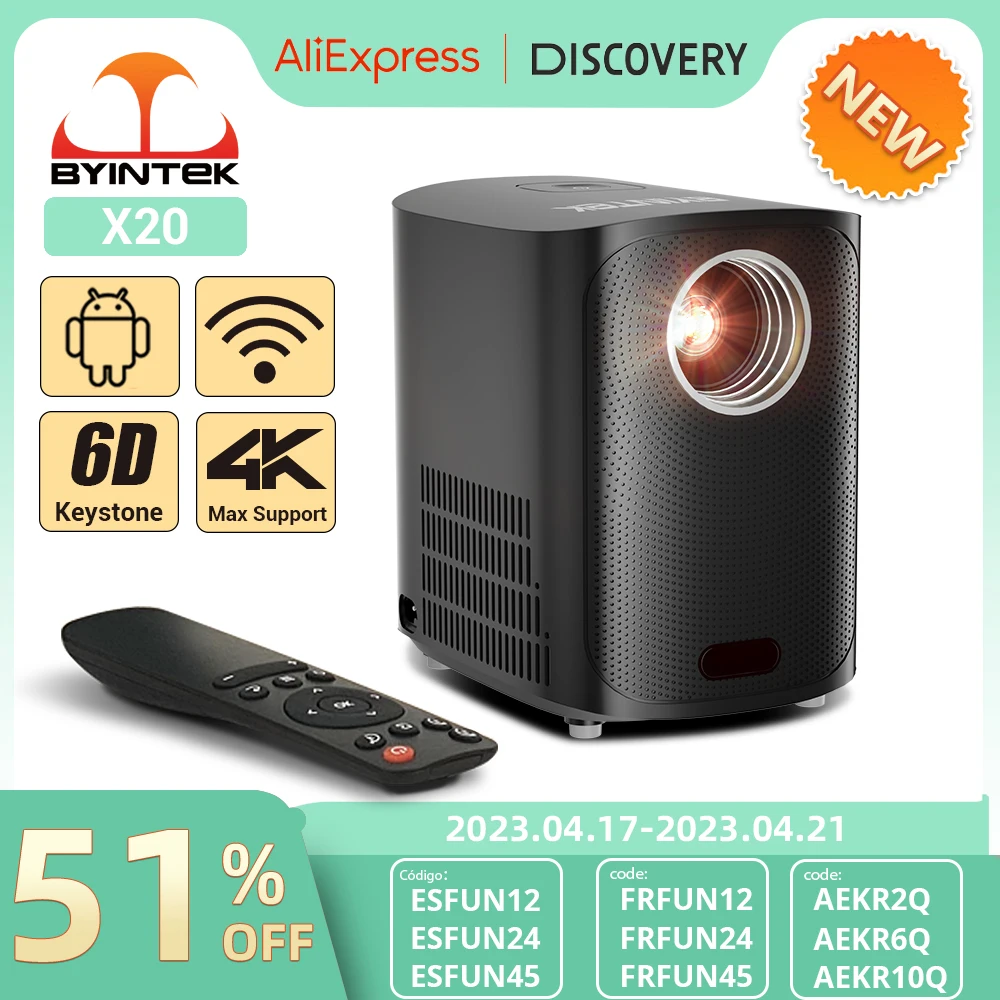 NewArrivalBYINTEKX20PortableMiniLEDSmartAndroidWifiHome