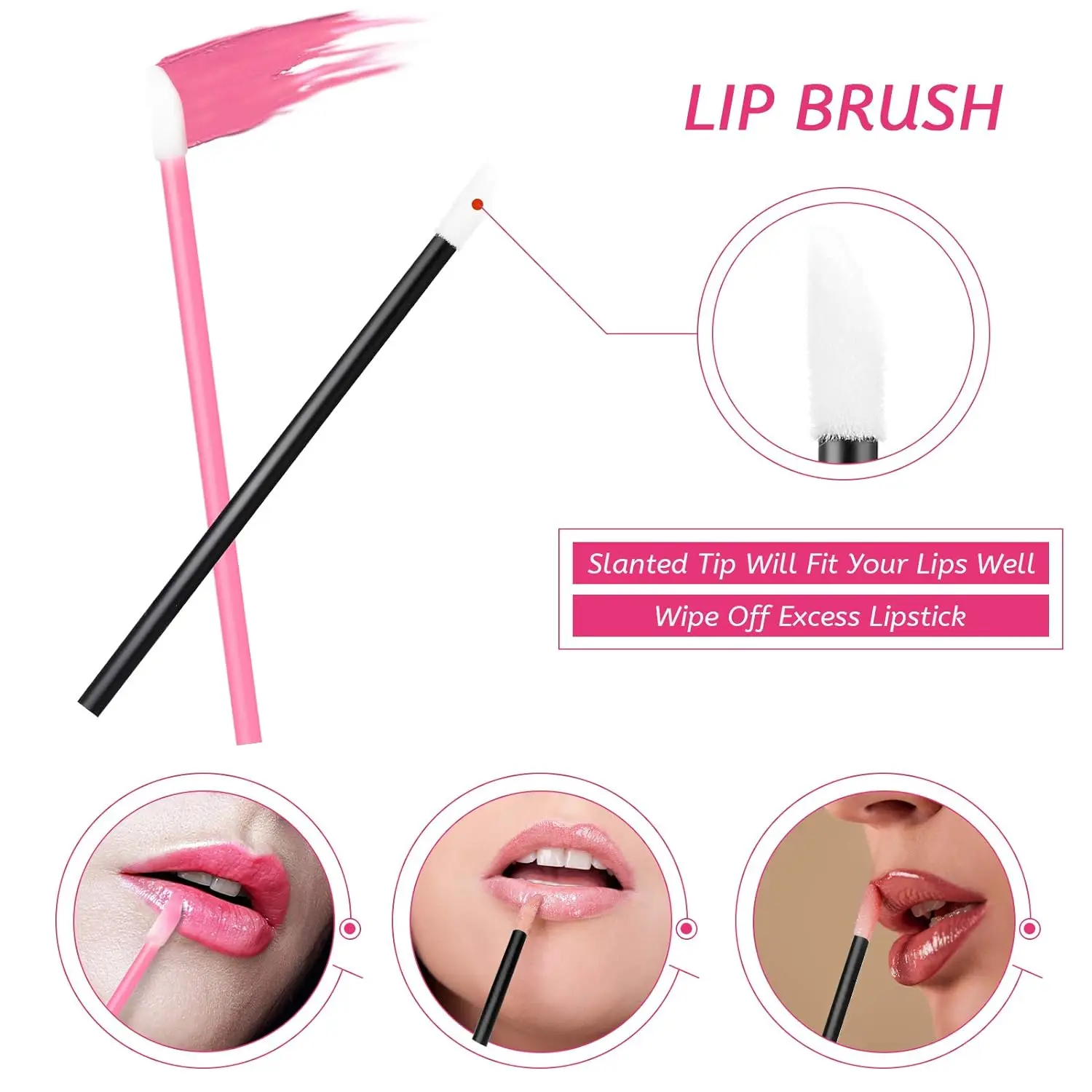 300 Pieces Makeup Applicators Tools Kit, Include Disposable Eyeliner Brushes Wands Eyelash Brush Lip Wands with Organizer Box