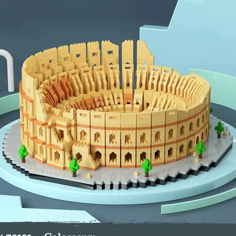 

Creativity Mini Building Blocks Famous Building Colosseum 3D Model DIY City Attractions Kids Educational Toy Brick Adult Gift