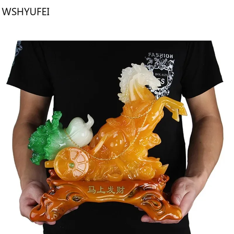 

Chinese Style Resin Home Lucky Money Ornaments Office Desktop Feng Shui Decoration Shop Opening Housewarming Auspicious Gift