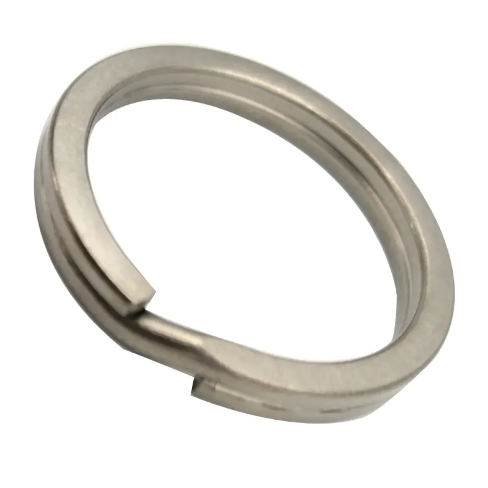 4PCS Scuba Diving Round Flat Titanium Keyring Keychain Diver Split Circle Clip