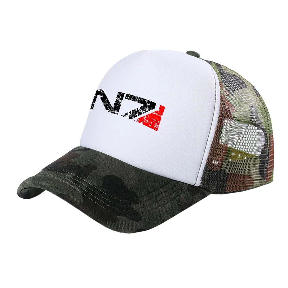 Mass Effect N7 Trucker Cap Men N7 Hat Baseball Caps Cool Summer Unisex Mesh Net Hats