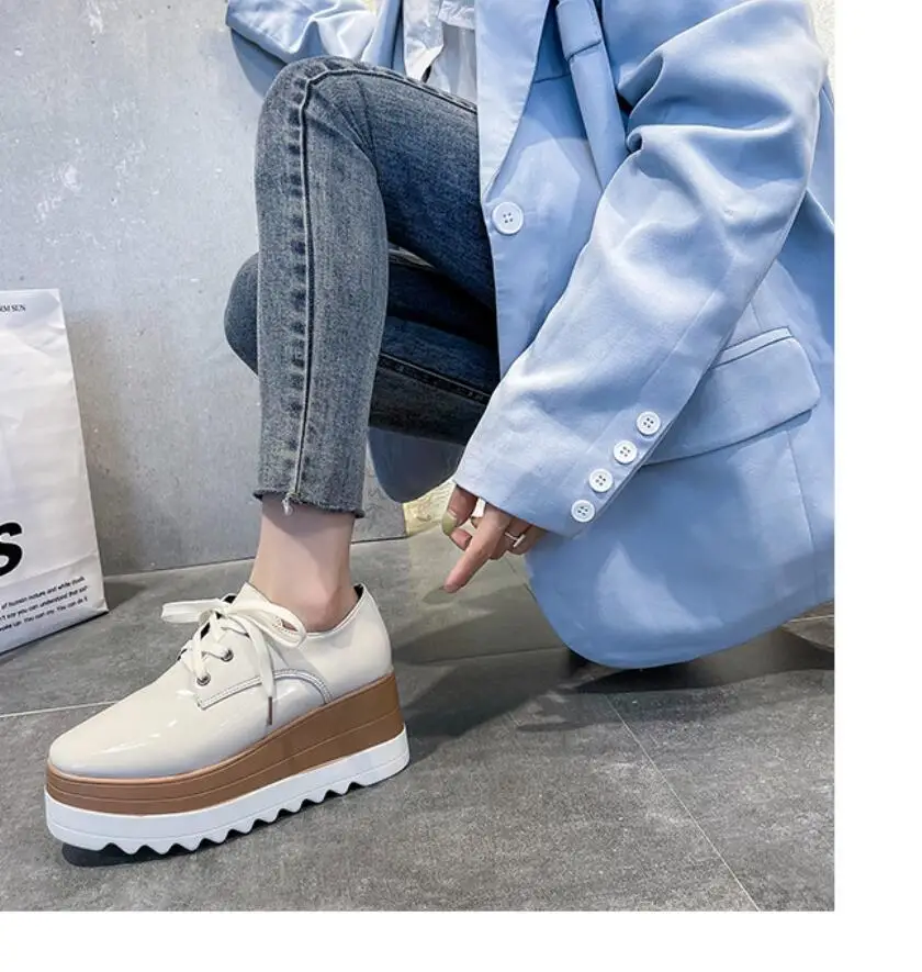 New Classic Spring Autumn Shoes Woman patent leather Leather Women Flats Female Fashion Shoes Slip On Women's Loafers Big Size