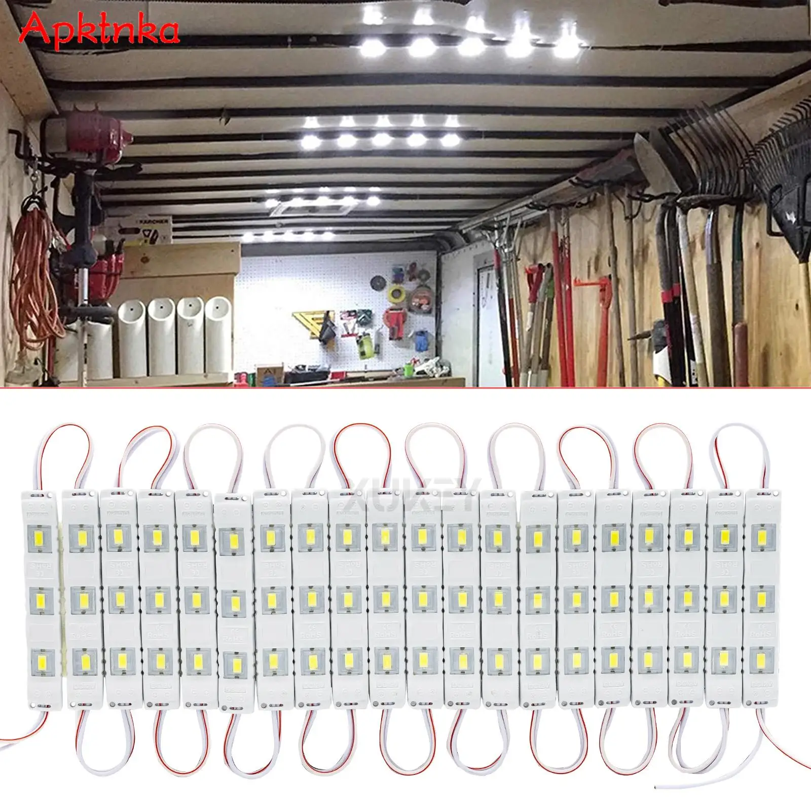 Kit Modulo Led 60Leds Luci Per Rimorchio Interno Camion Caravan Lwb Striscia Di Illuminazione Per Lampada Camper Per Trafic Master Transit Sprinter