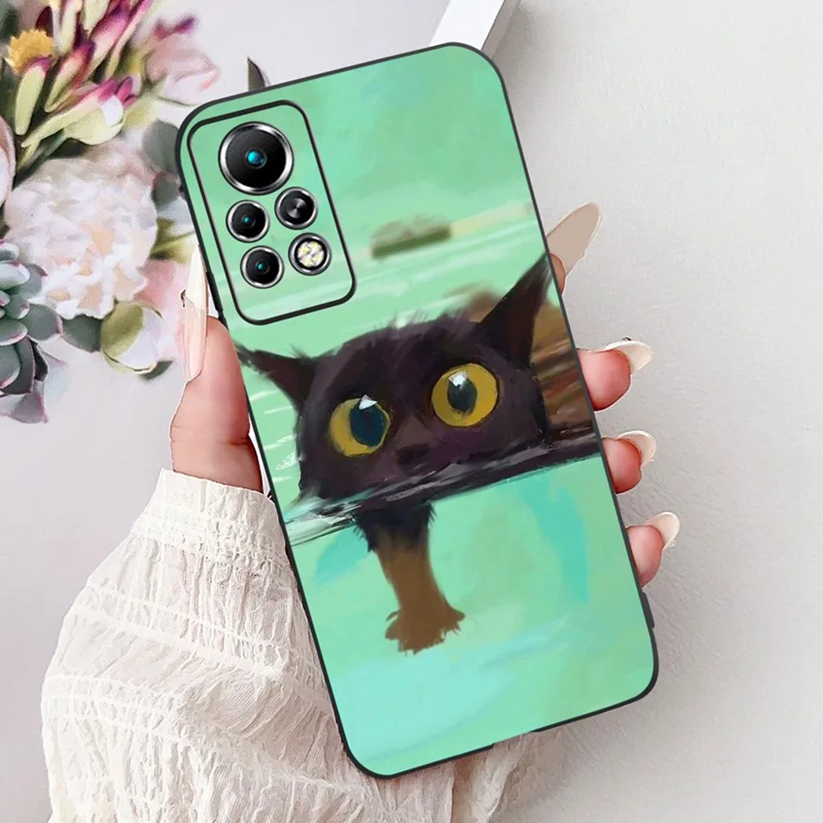 Sleek Black Silicone Soft Back Phone Case - New Design