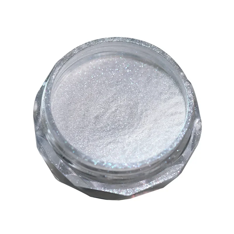 Nail Glitter Decor Powder Chrome Pearl Shimmer Glitter Wedding Bride Nail Design Aurora Rubbing Dust Mirror Effect Fairy 1/6PC