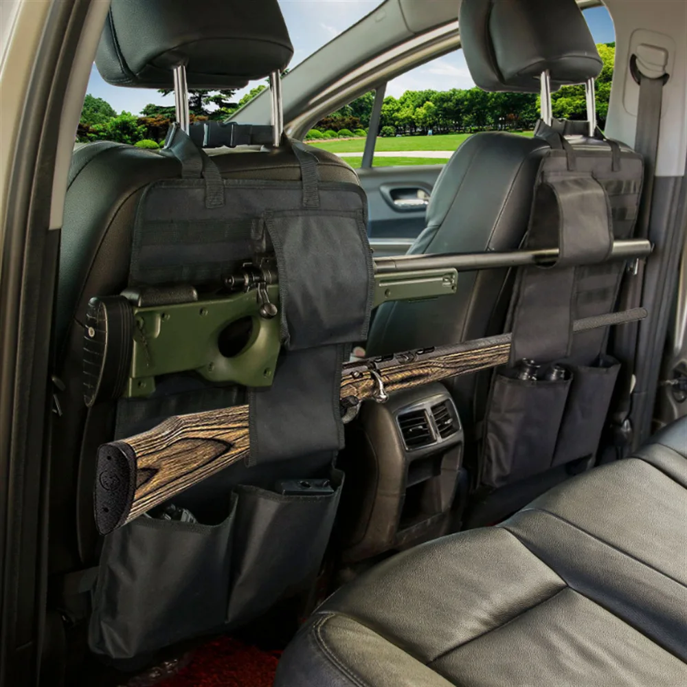 Camo Front Seat Gun Organizer Holder Vehicle Seat Back Rack Gun Sling