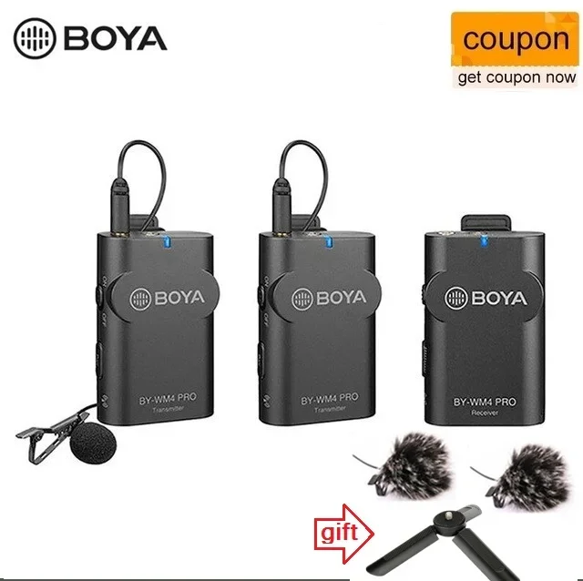 

Беспроводной микрофон BOYA BY-WM4 Pro K2 K1, петличный микрофон для цифровой зеркальной камеры, смартфона, видеозаписи и прямой трансляции