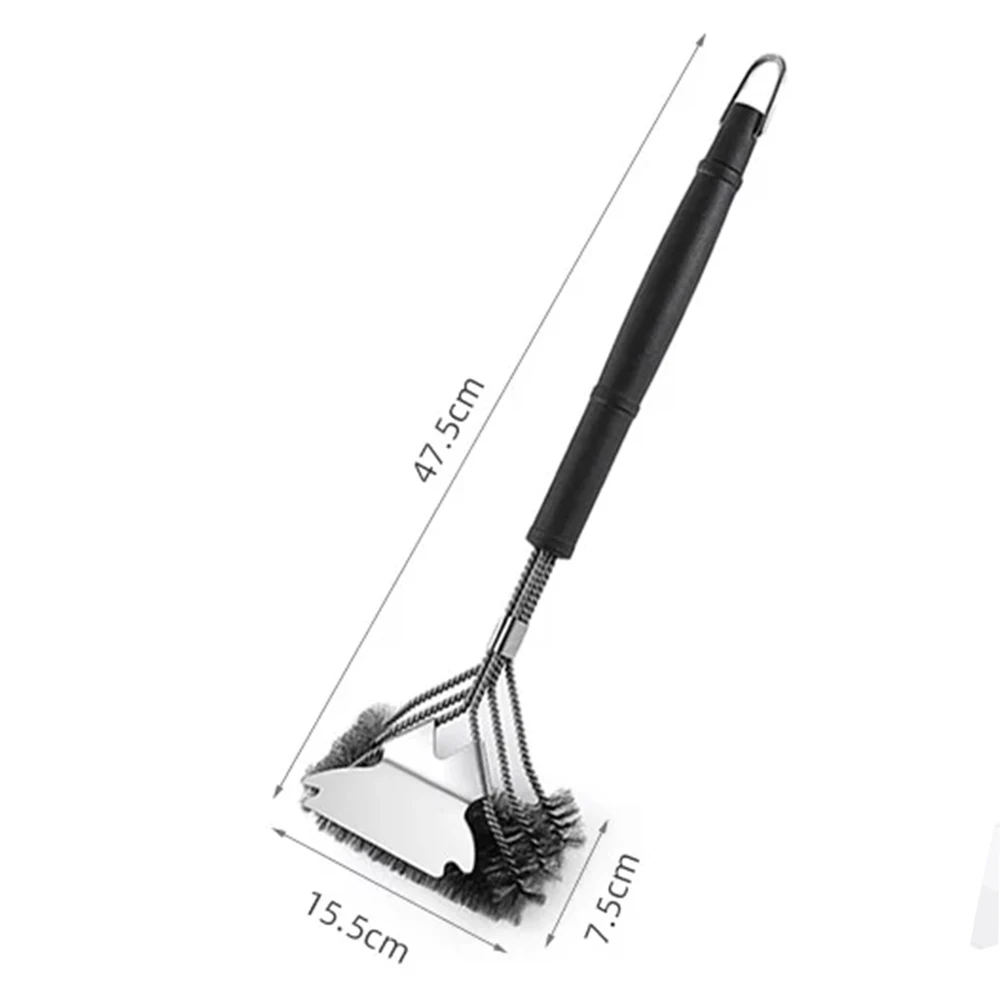 Safe Grill Brush Bristle Free BBQ Grill Brush Rust Resistant Stainless Steel Barbecue Cleaner Grilling Accessories Clean Tools