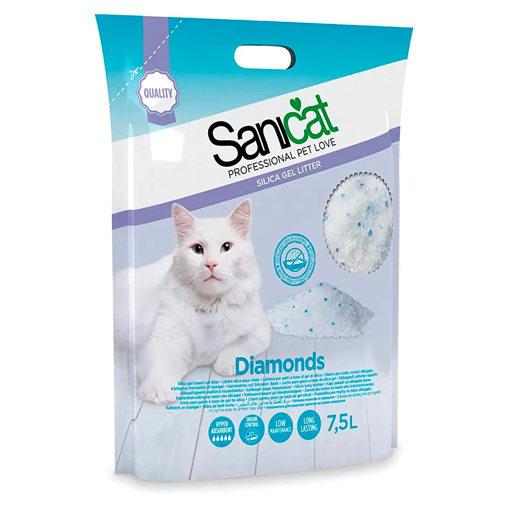 Sanicat Diamond Silic Gel Sand Cats 7,5l. Pet Care Room AliExpress