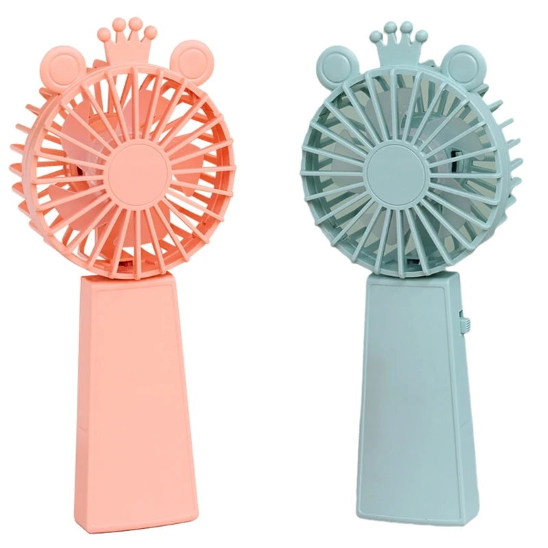 

2024 New Portable Handheld Fan Battery Fan 2xAA Battery Operated Cooler for Home and Travel Elegant Cooling Fan Design