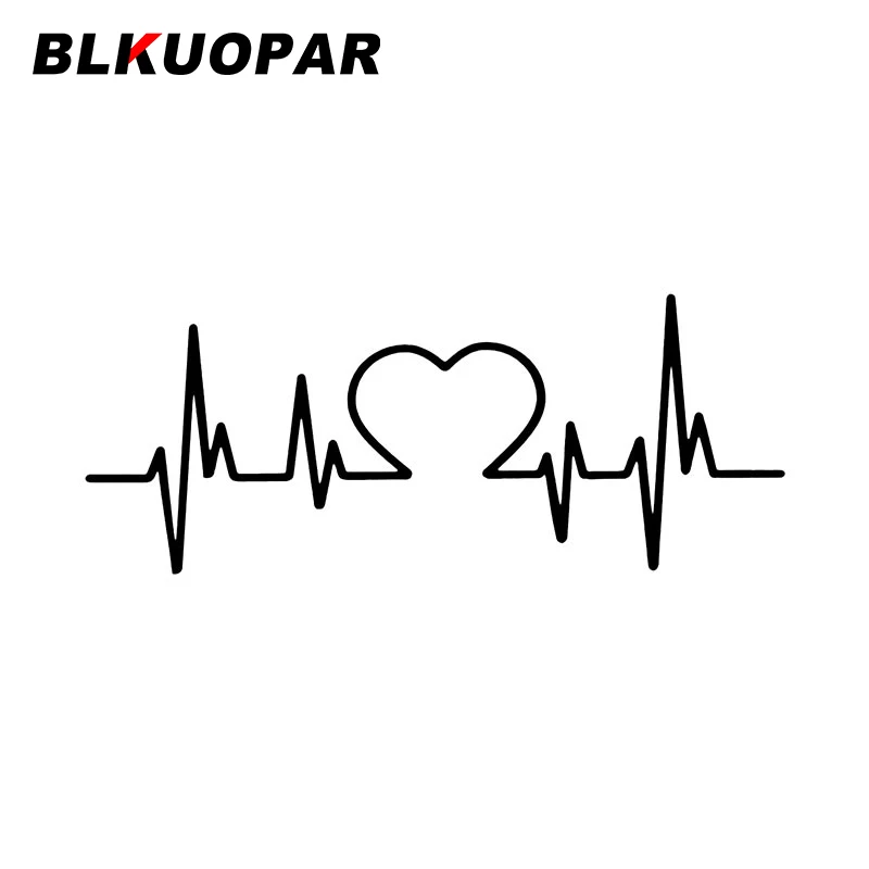 

Забавная фотография BLKUOPAR в виде сердцебиения, водонепроницаемая креативная индивидуальная наклейка, устойчивая к царапинам, бампер, окна, графика, автомобильные товары