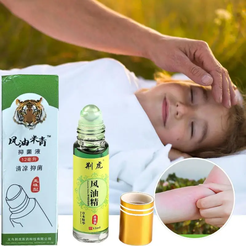 Roll-On Mint Essenc Oil Natural Refreshing Peppermint Oil 12ml Pre-Diluted Natural Migraine Pure Essenc