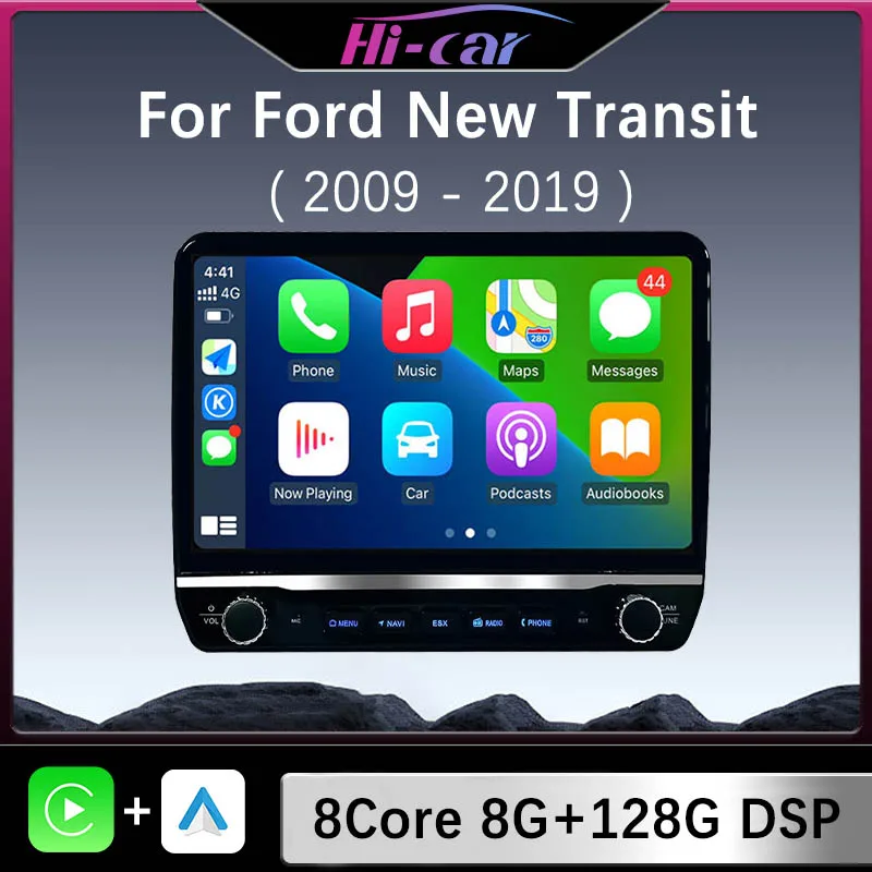 

2024 Nwest Android Car Multimedia For Ford New Transit 2009-2019 Two Buttons Autoradio Multimedia Player Stereo Audio Auto