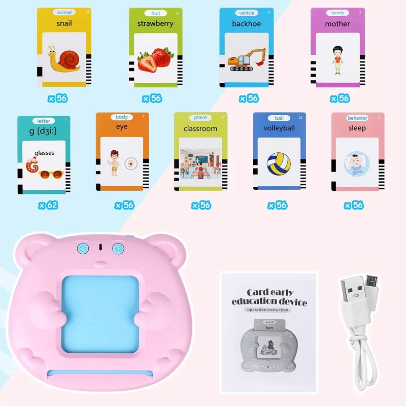 Children's Educational Early Education Machine Flash Cards Electronic Audio Book Learning Machine Card Machine Toy Gift 3