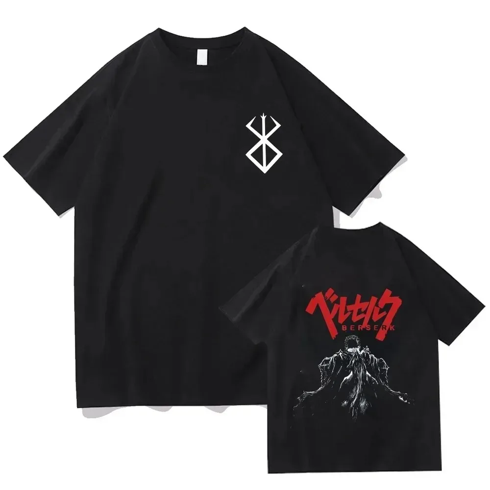 Anime Berserk Tshirt Summer Men Women Cotton Oversized Short Sleeve T Shirt Print T-shirt Tops 2024 Tee Trend Fans Clothes 5