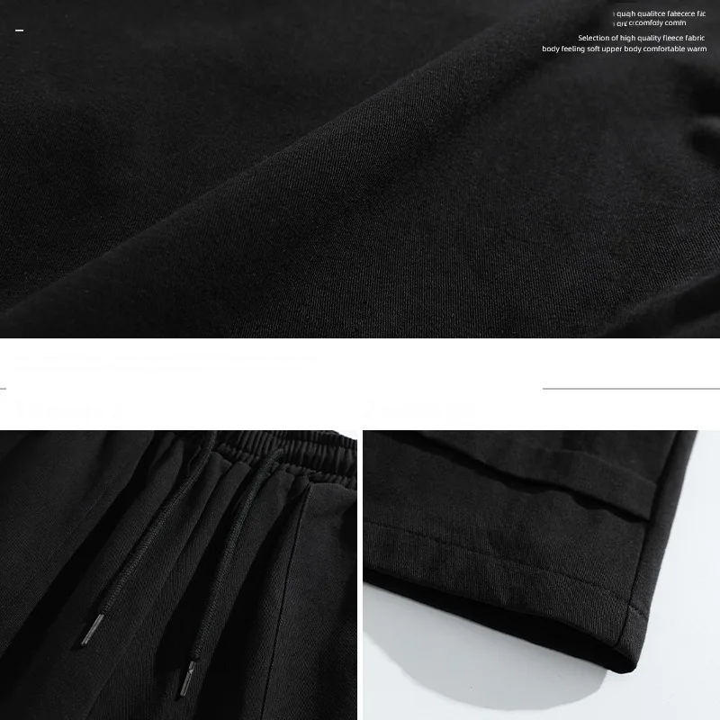 Men's Summer Solid High Waisted Pockets Drawstring Bandage with Elastic Loose Casual Sportswear Fashion Shorts Gothic Pants