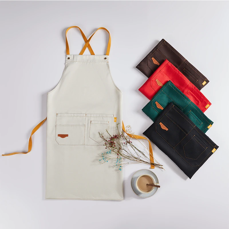 Tooling Ni Waterproof And Dirt-resistant Apron lKitchen Restaurant Cafe H-shaped Cross Strap Apron For Men and Women