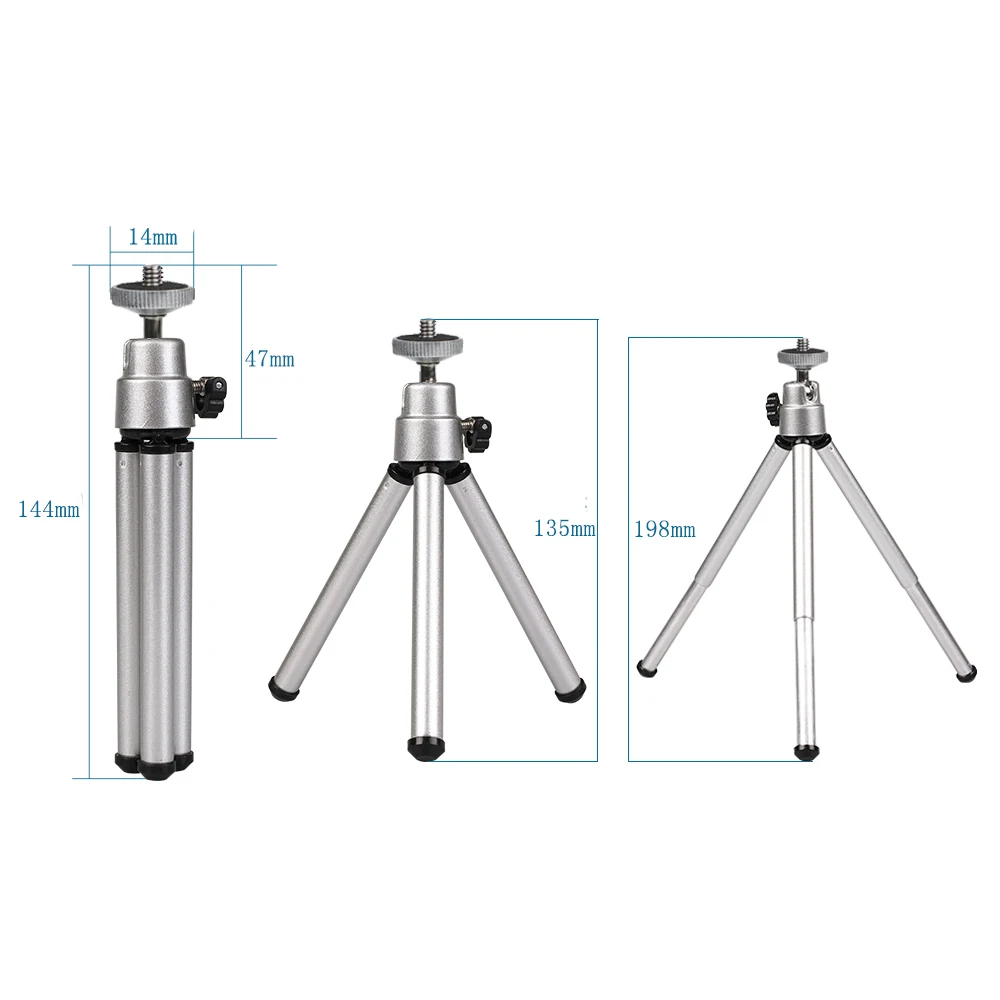 Metal Flexible Tripod Stand Holder for Projector Camera Aluminum Alloy Desktop Tripod for Mobile Phone Camera Bracket Holder