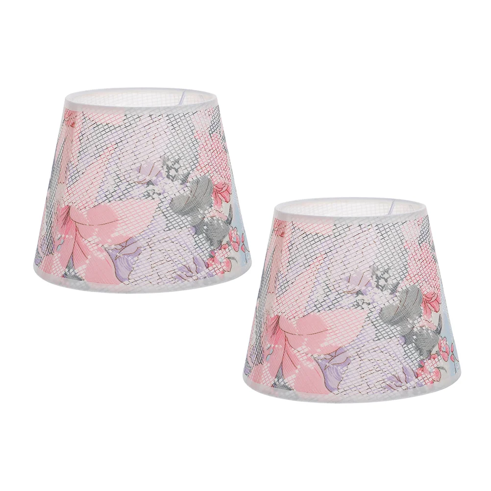 

2 Pcs Lampshade Cloth Simple Light Accessory Fabric Wall Protector for Shell Home