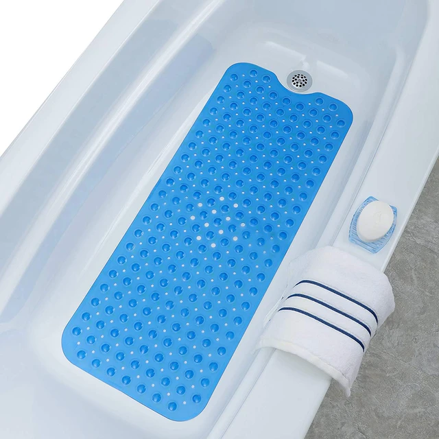 Bath Tub Shower Safety Mat Non-Slip Extra Large Bathtub Mat with Suction  Cups Machine Washable Bathroom Mats with Drain Holes - AliExpress