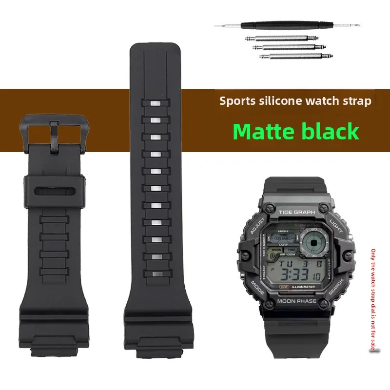 6 ألوان سيليكون حزام الساعات ل كاسيو WS-1400 WS-16...