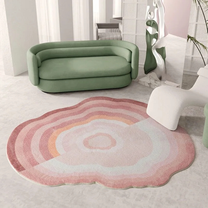 

Artistic Geometric Irregular Living Room Carpets Bedroom Bedside Sofa Area Rugs Soft Fluffy Kids Play Floor Mat Entryway Doormat