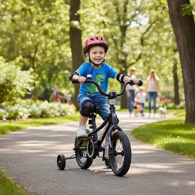 Children's BMX-Style Bikes, 12-20 Inch, with Removable Training Wheels for Ages 2-10, Ideal Birthday Gift