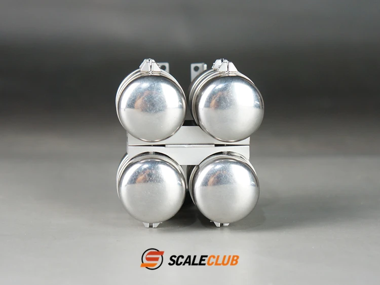 SCALECLUB Durchmesser 23 mm, Metall, 4-Tank-Upgrade-Teil QG4-TY-1 für Tamiya 1/14 RC Traktor-LKW-Kipper-Modell – Detail 6