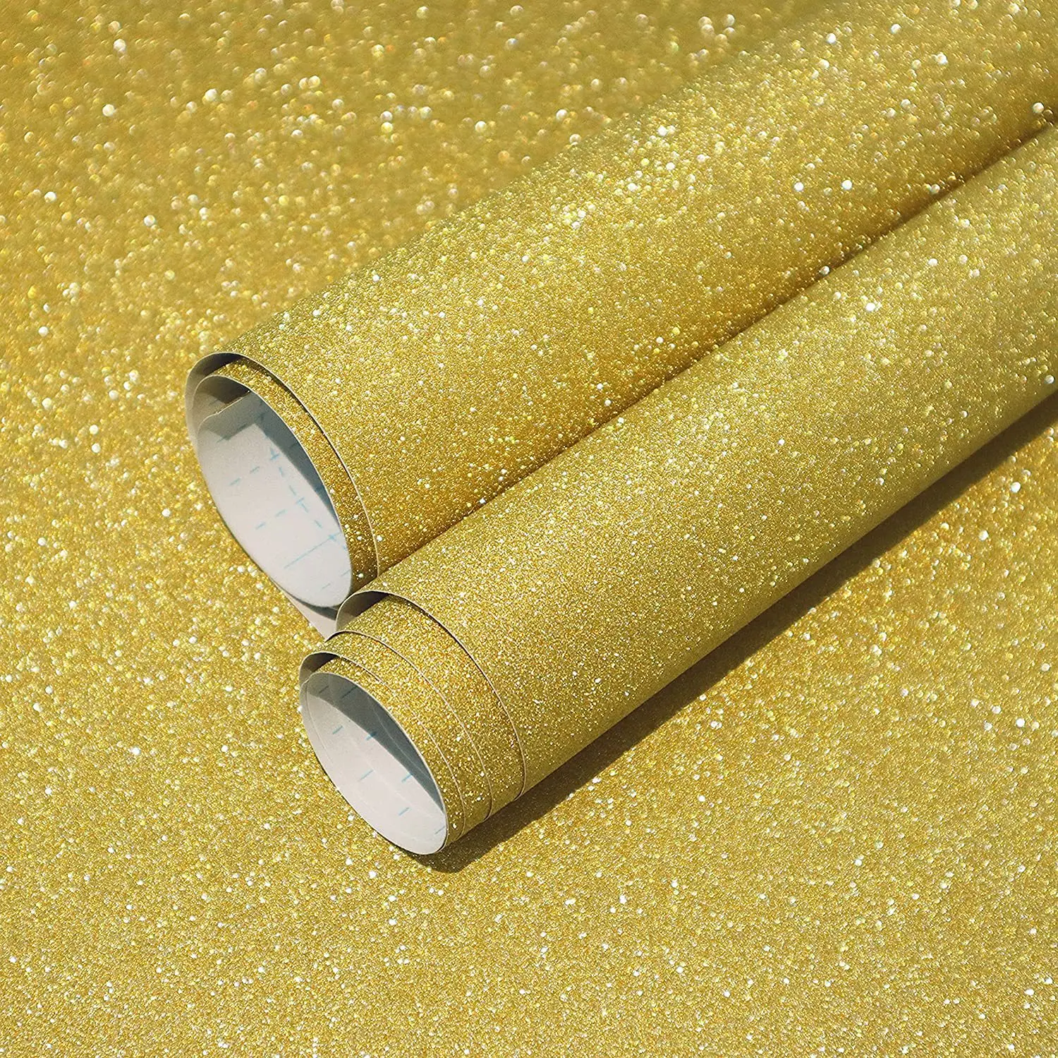 Glitter Contact Paper Peel and Stick Silver Gold Wallpaper Vinyl Film Self Adhesive Wall Paper for Wall Cabinet Dressing table