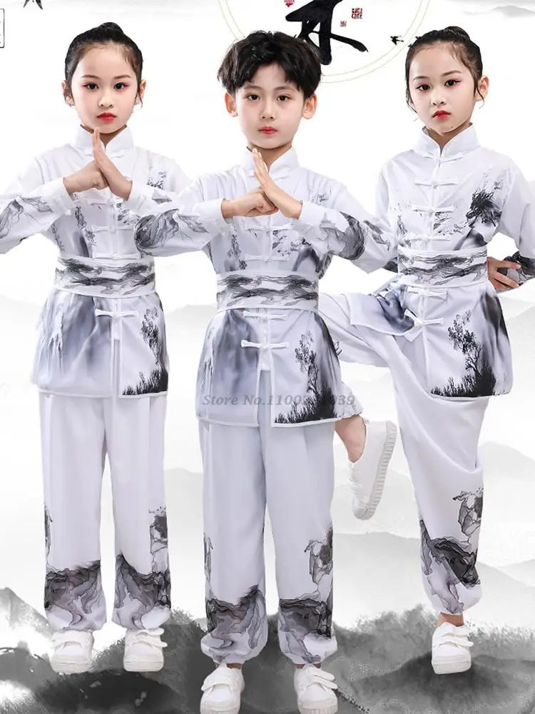 2022 Chinese Traditional Costume For Children Kids Wushu Suit Kung Fu