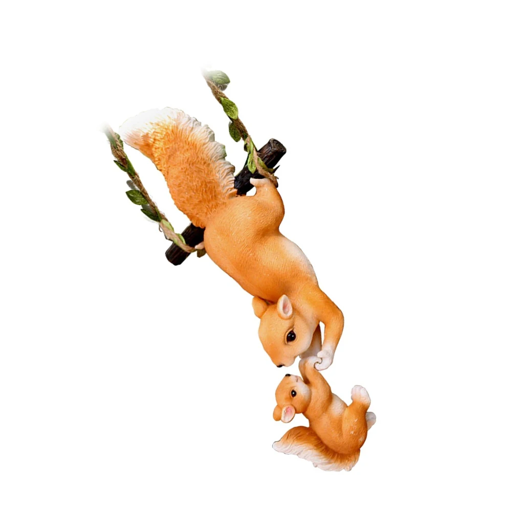 

Creative Resin Squirrel Figurine Adorable for Yard Micro Landscape Ornament