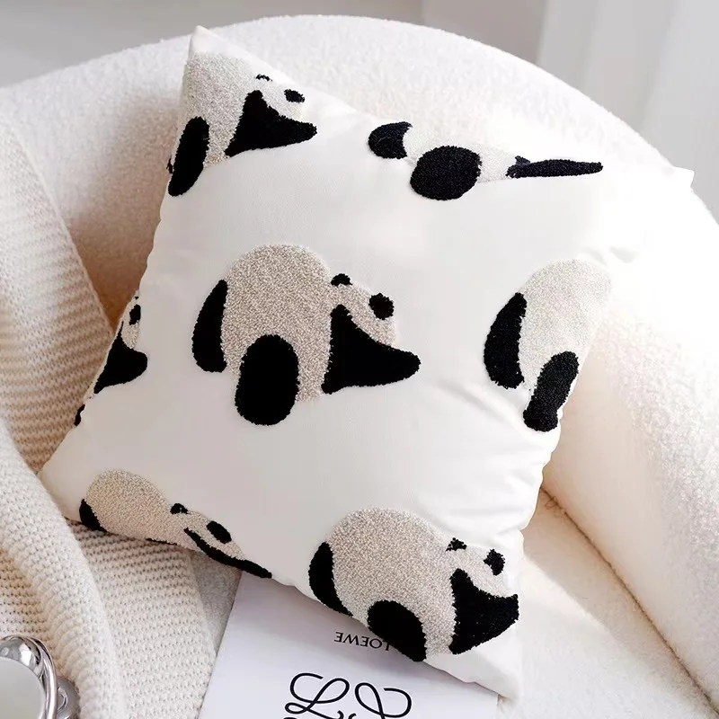 Nordic Embroidered Plush Animal Decorative Pillow Cover